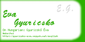 eva gyuricsko business card