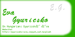 eva gyuricsko business card